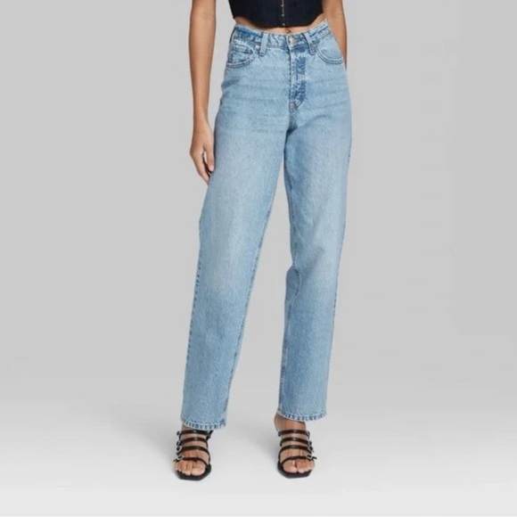 NWT Wild Fable super high-rise straight jeans Size 6 - Picture 2 of 13